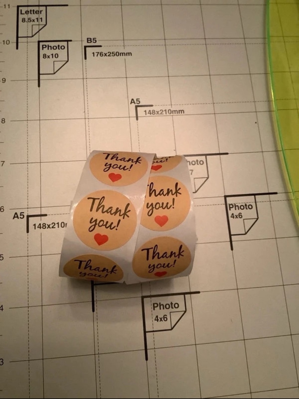 89, 1 in Thank You Gold Circle Sticker Roll - Pack of Adhesive Labels